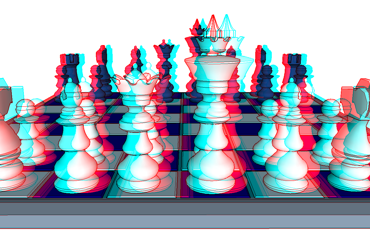 anaglyph - 3D - chess